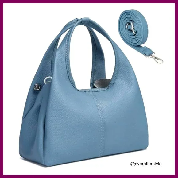 Leather Crossbody Purse Designer Tote Satchel Bag Adjustable Strap Chic - Picture 3 of 7